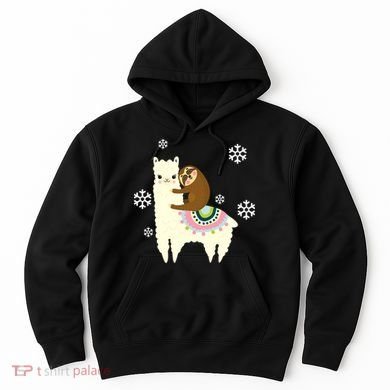 Sloth Riding Llama Hoodie
