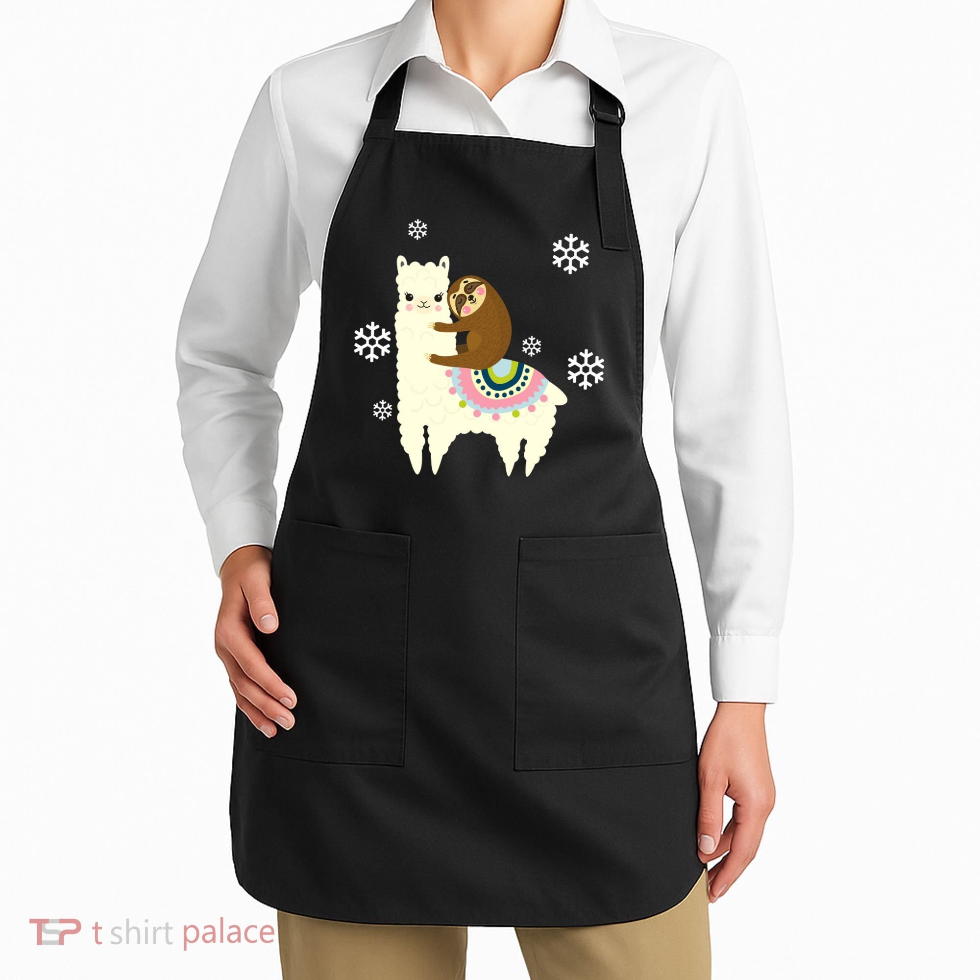 Sloth Riding Llama Apron