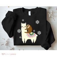 Sloth Riding Llama Sweatshirt thumb 2