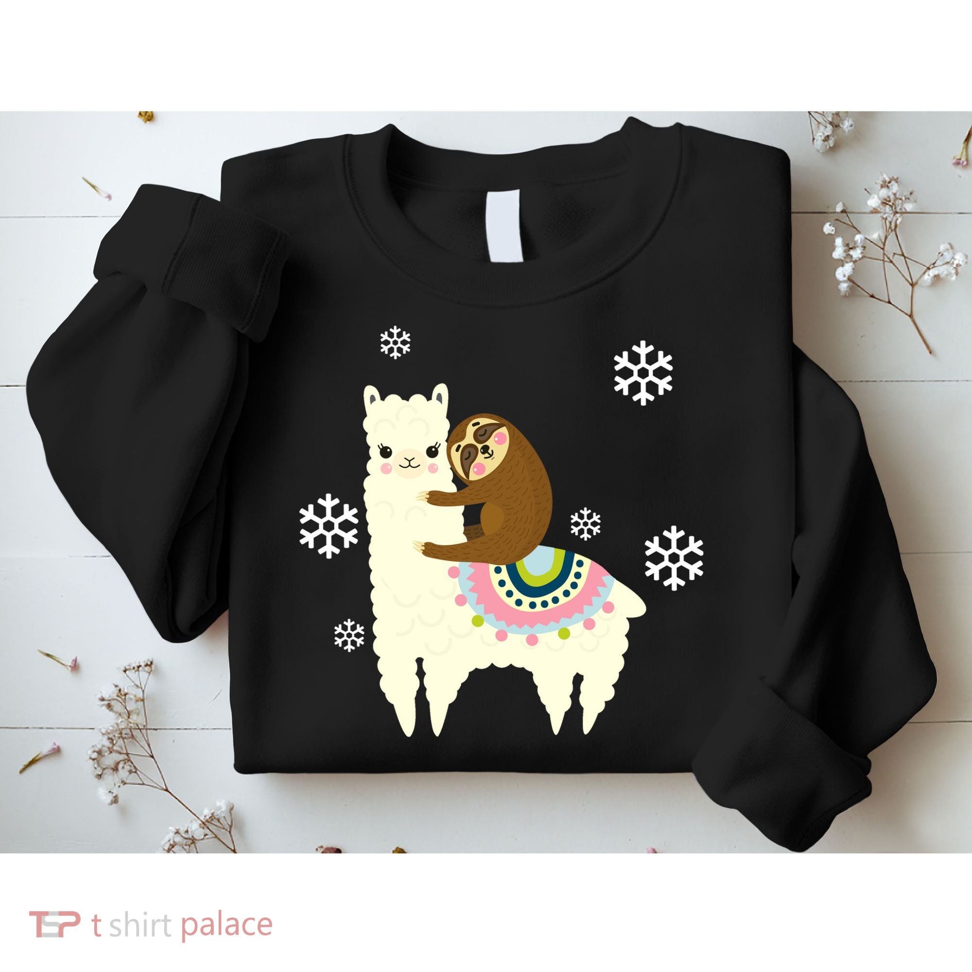 Sloth Riding Llama Sweatshirt