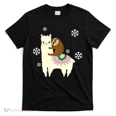 Sloth Riding Llama T-Shirt