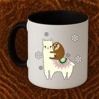 Sloth Riding Llama Coffee Mug thumb 2