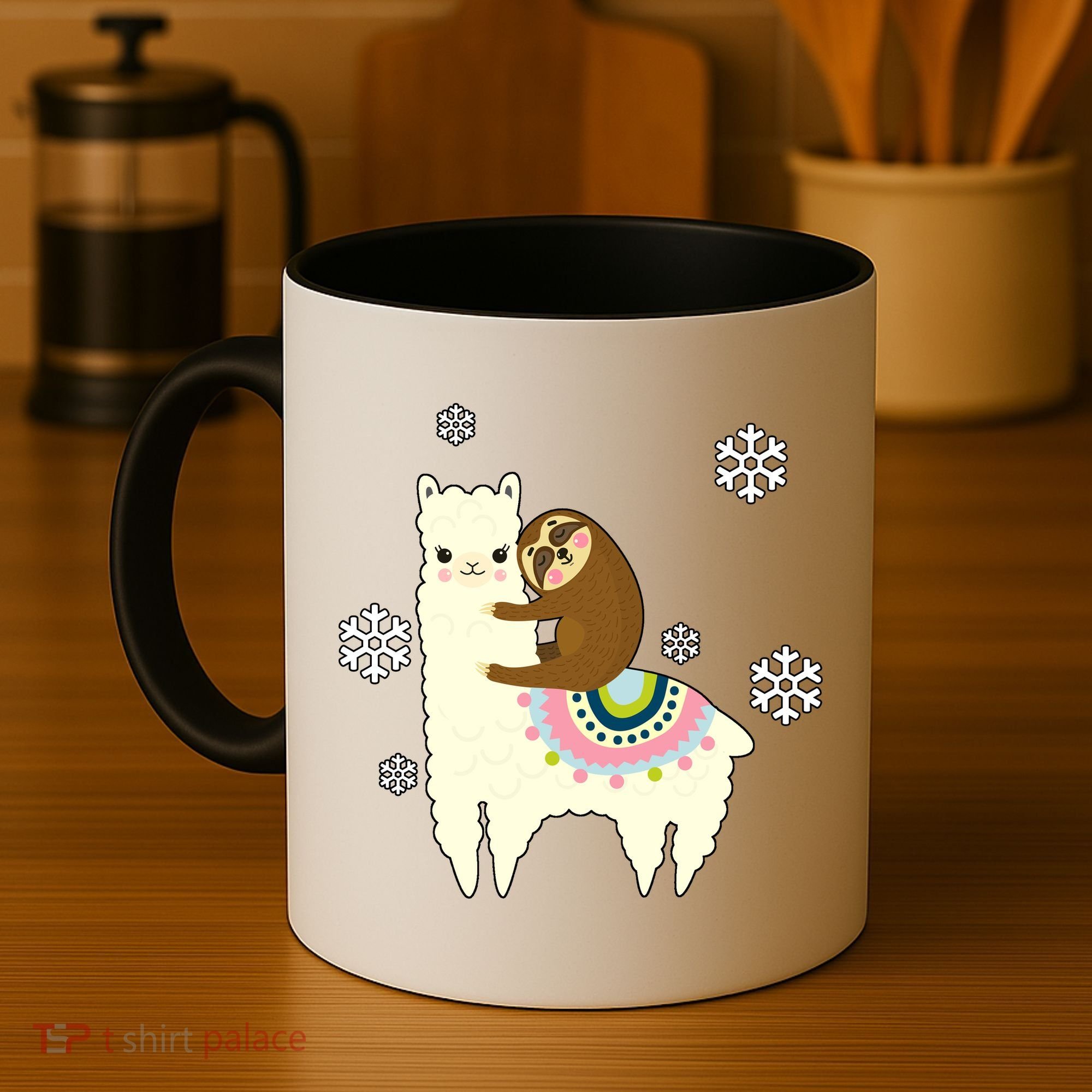 Sloth Riding Llama Coffee Mug