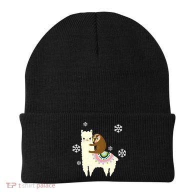 Sloth Riding Llama Beanie