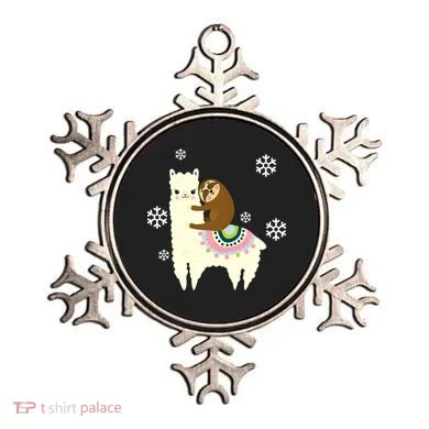 Sloth Riding Llama Ornament