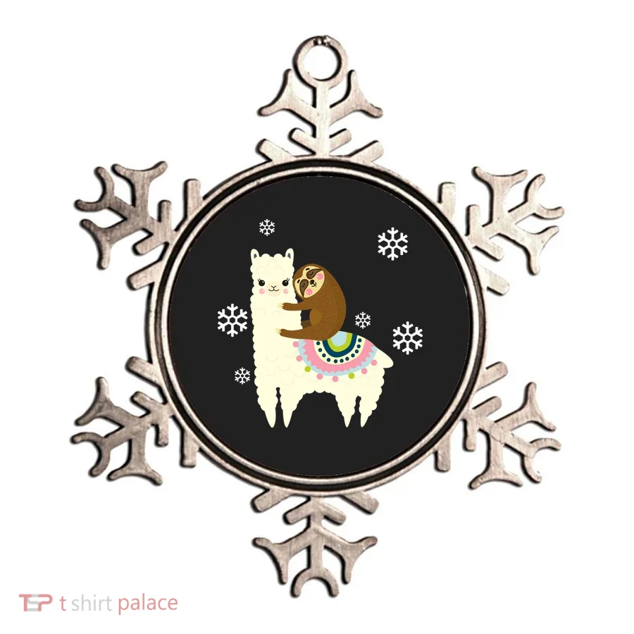 Sloth Riding Llama Ornament