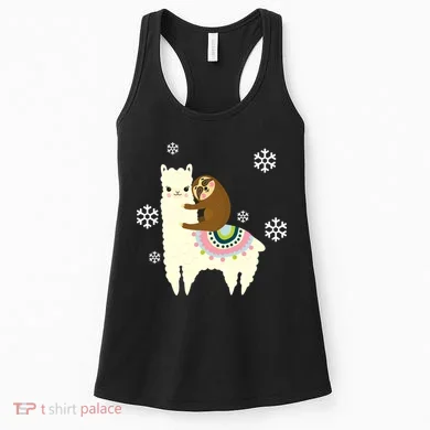Sloth Riding Llama Women's Tank Top