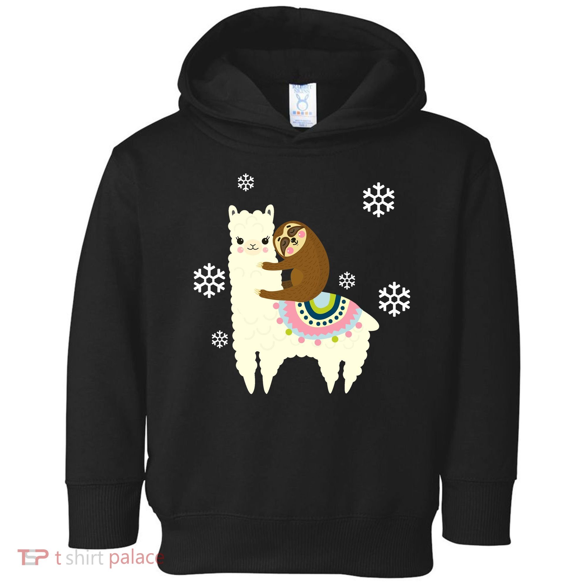 Sloth Riding Llama Toddler Hoodie