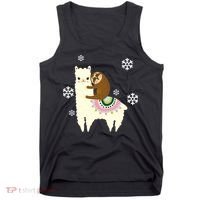 Sloth Riding Llama Tank Top thumb 0
