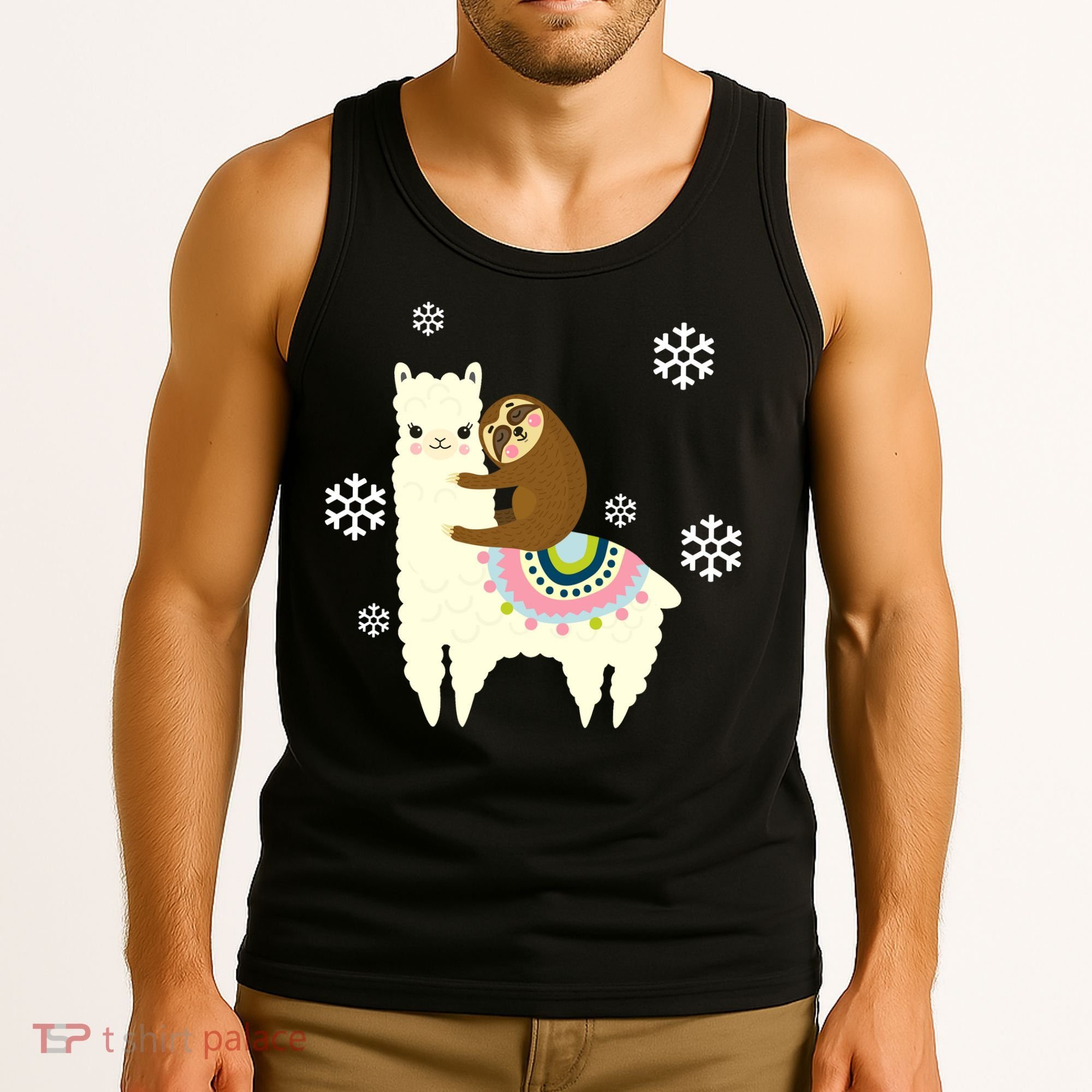 Sloth Riding Llama Tank Top