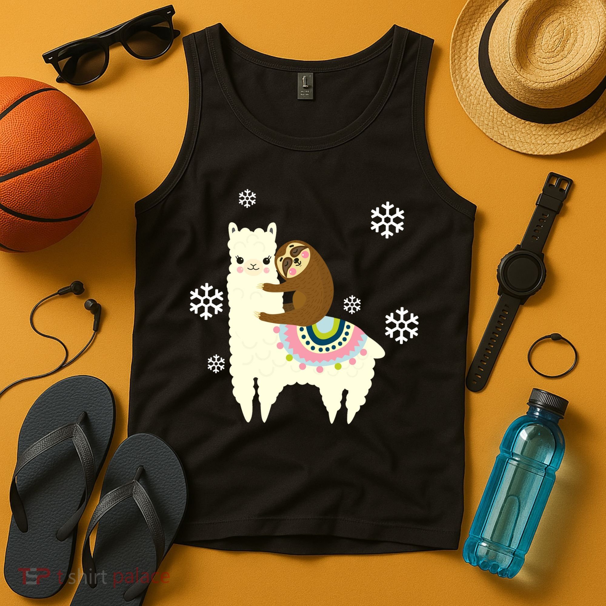 Sloth Riding Llama Tank Top