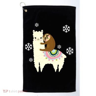 Sloth Riding Llama Golf Towel