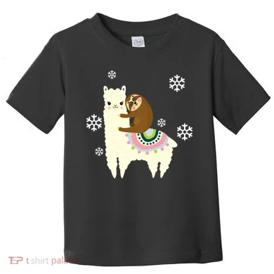 Sloth Riding Llama Toddler T-Shirt
