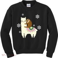 Sloth Riding Llama Kids Sweatshirt thumb 0