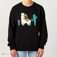 Sloth Riding Llama Funny Cactus Women's Sweatshirt thumb 0