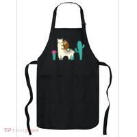Sloth Riding Llama Funny Cactus Apron thumb 0