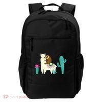 Sloth Riding Llama Funny Cactus Backpack thumb 0