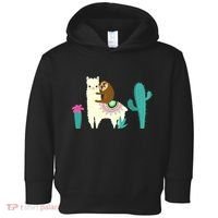 Sloth Riding Llama Funny Cactus Toddler Hoodie thumb 0