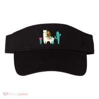 Sloth Riding Llama Funny Cactus Visor thumb 0