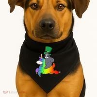 Sloth Riding Llama Unicorn St. Patrick's Day USA-Made Doggie Bandana thumb 1