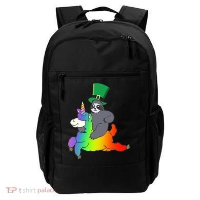 Sloth Riding Llama Unicorn St. Patrick's Day Backpack
