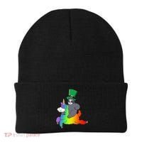 Sloth Riding Llama Unicorn St. Patrick's Day Beanie thumb 0
