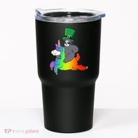 Sloth Riding Llama Unicorn St. Patrick's Day Tumbler thumb 0