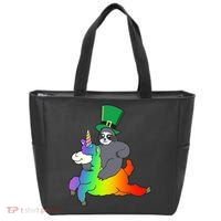 Sloth Riding Llama Unicorn St. Patrick's Day Tote Bag thumb 0
