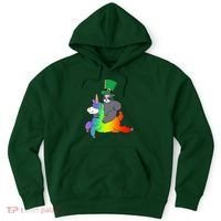 Sloth Riding Llama Unicorn St. Patrick's Day Hoodie thumb 0