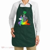 Sloth Riding Llama Unicorn St. Patrick's Day Apron thumb 2