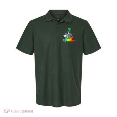 Sloth Riding Llama Unicorn St. Patrick's Day Polo