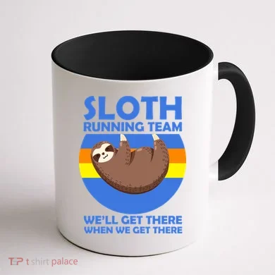 Sloth Running Team Coffee Mug back