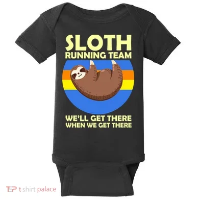 Sloth Running Team Baby Bodysuit