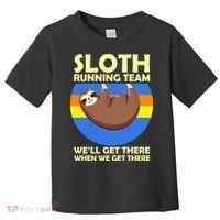 Sloth Running Team Toddler T-Shirt thumb 0