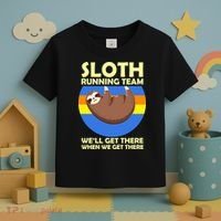Sloth Running Team Toddler T-Shirt thumb 3