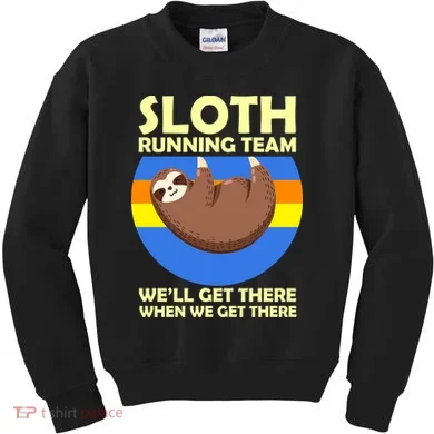 Sloth Running Team Kids Sweatshirt