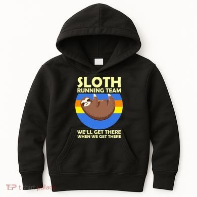 Sloth Running Team Kids Hoodie