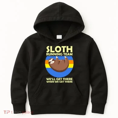 Sloth Running Team Kids Hoodie
