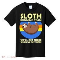 Sloth Running Team Kids T-Shirt thumb 0