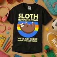 Sloth Running Team Kids T-Shirt thumb 3