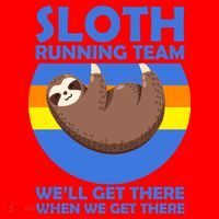 Sloth Running Team Santa Hat thumb 1