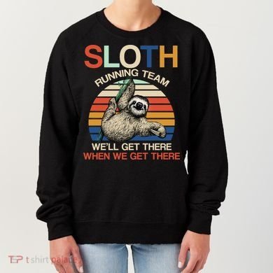 Sloth Running Team Funny Design Women's Sweatshirt