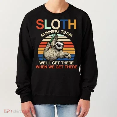 Sloth Running Team Funny Design Women's Sweatshirt