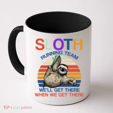 Sloth Running Team Funny Design Coffee Mug