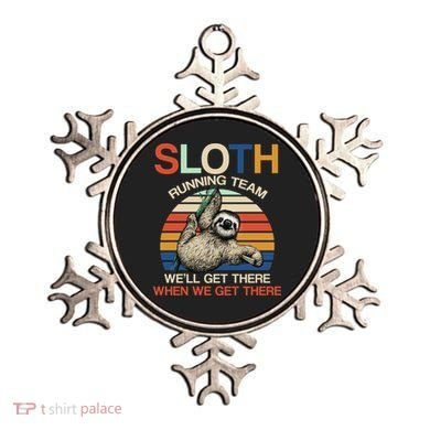 Sloth Running Team Funny Design Ornament