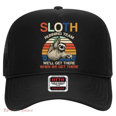 Sloth Running Team Funny Design Hat