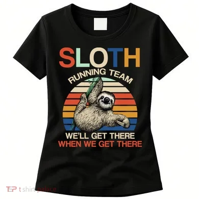 Sloth Running Team Funny Design Women's T-Shirt