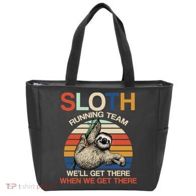 Sloth Running Team Funny Design Tote Bag