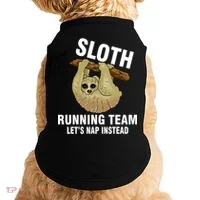 Sloth Running Team Let's Nap Instead Doggie Tank thumb 0
