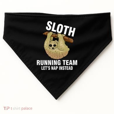 Sloth Running Team Let's Nap Instead USA-Made Doggie Bandana